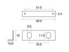 H-HK44L/JG Hosco Japan  preset control mounting bracket, for JG type guitar