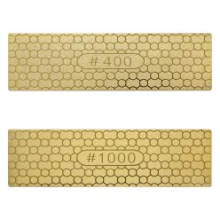   H-IDP-410 Hosco Japan  dual grit mini diamond plates, for honing sharp fret ends and sharpening knives, 400/1000 grit