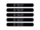 H-NF-EB Hosco Japan  black nut file set for bass guitar, 5 pcs (046,065,085,105,130)