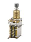 H-PPUSH250A Hosco Japan  250K DPDT push-push audio taper potentiometer, 10mm bushing M9,5 (3/8"), for metric knobs