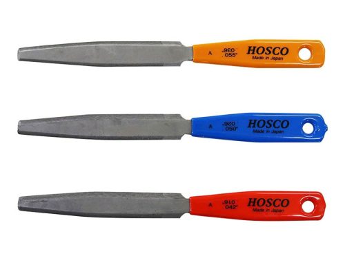 H-TL-NF3A Hosco Japan  nut slotting files set of 3 pcs acoustic guitar, 016"/042", 026: / 050, 036:/ 055"