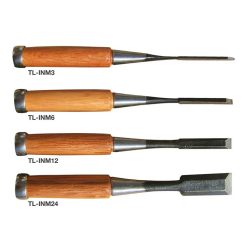   H-TLINMSET4 Hosco Japan  chisel starter set of four wood chisels (3/6/12/24 mm) in a canvas roll-up tool bag