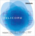 H310-44H D'Addario Helicore violin string set 4/4, heavy, with tin-plated high-carbon plain steel E-1 string