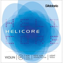   H310-44L D'Addario Helicore violin string set 4/4, light, with tin-plated high-carbon plain steel E-1 string