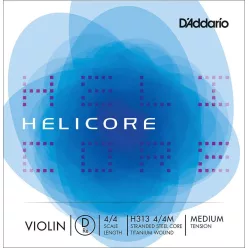   H313-44M D'Addario Helicore violin string D-3 4/4, medium, titanium wound
