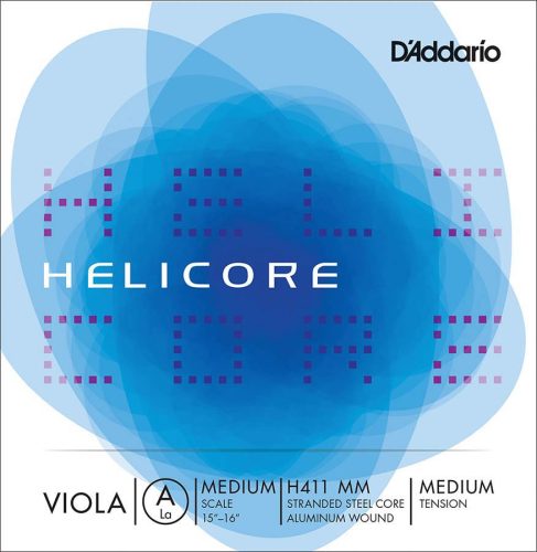 H411-MM D'Addario Helicore viola string A-1 15"-16", medium, aluminum