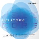 H512-34M D'Addario Helicore cello string D-2 3/4, titanium