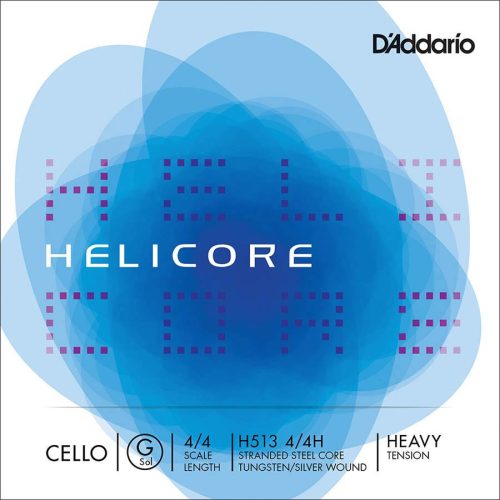 H513-44H D'Addario Helicore cello string G-3 4/4, heavy, tungsten/silver