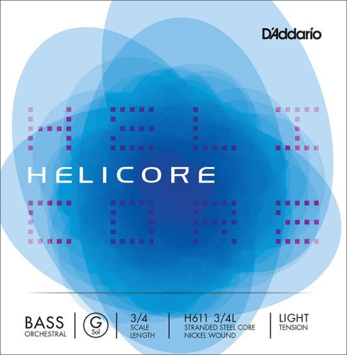 H611-34L D'Addario Helicore Orchestral double bass string G-1 3/4, light, nickel