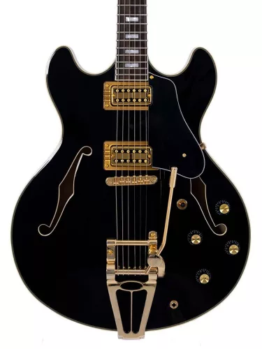 H7T/BK Sire Guitars H Series Larry Carlton electric archtop guitar with tremolo, black
