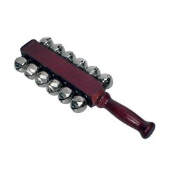   HB-180 Hayman  sleigh bells with wooden handle, 12 bells of 30 mm.