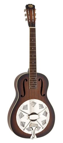 HB12/SB Royall Single Cone 12 fret resonator HOBO, wooden body sunburst finish, with softcase