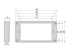 HCS100110BK Boston  humbucker frame, curved bottom slanted top, 10 to 11mm height, black