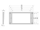 HCS3050IV Boston  humbucker frame, curved bottom slanted top, 3 to 5mm height, ivory