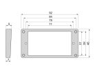 HCS7090BK Boston  humbucker frame, curved bottom slanted top, 7 to 9mm height, black