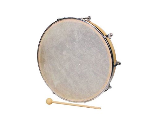 HDCT-312 Hayman  hand drum, rawhide skin, wood, with mallet, 12"