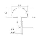 HFPB-M1-P24 Hosco Japan  packaged precut phosphor bronze fretwire, medium, 2.40 x 1.20mm crown size, 24 pcs