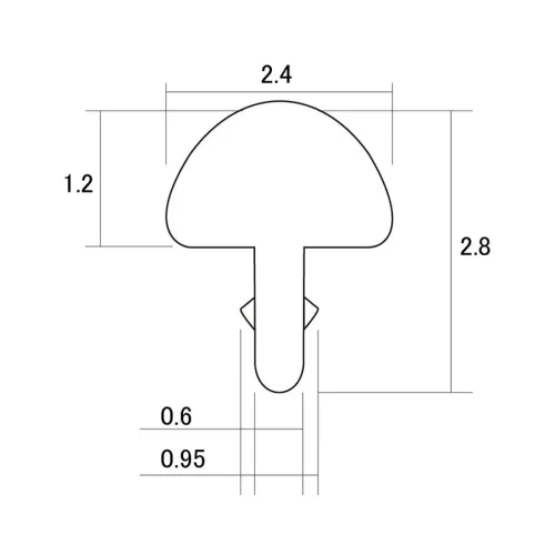 HFS-M1-P24 Hosco Japan  packaged precut stainless-steel fretwire, medium, 2.40 x 1.20mm crown size, 24 pcs