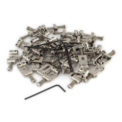   HG105-NIR/6 Highwood  contoured vintage S-style bridge saddles 10,50mm string spacing, nickel reliced, BULK SET of 36