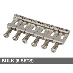   HG108-NIR/6 Highwood  contoured vintage S-style bridge saddles 10,80mm string spacing, nickel reliced, BULK SET of 36