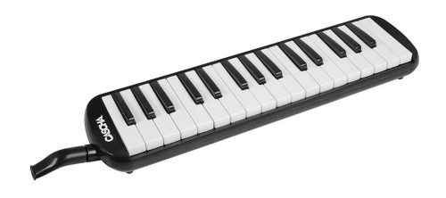 Cascha Melodica neagră HH 2061 – 32 clape, corp robust din plastic igienic, include husă, muștiuc, tub, curea de mână, stickere colorate, manual