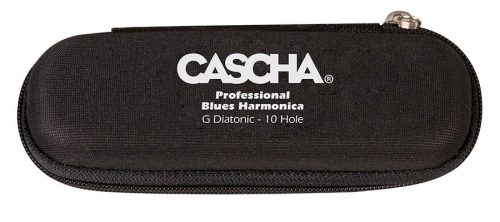 Cascha HH 2160 Професионална Блус Хармоника в Сол – 10-дупкова диатонична, месингови езичета, с мек калъф и кърпа за почистване