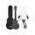 HH 2258E Cascha  carbon fiber concert ukelele with pickup system, softcase, strap and 3 picks, black