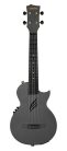 HH 2258E Cascha  carbon fiber concert ukelele with pickup system, softcase, strap and 3 picks, black