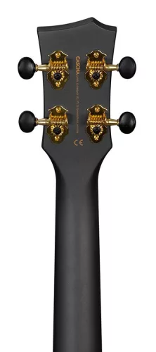 HH 2258E Cascha  carbon fiber concert ukelele with pickup system, softcase, strap and 3 picks, black