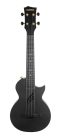 HH 2258 Cascha  carbon fiber concert ukelele with softcase, strap and 3 picks, black