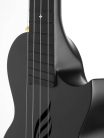 HH 2258 Cascha  carbon fiber concert ukelele with softcase, strap and 3 picks, black