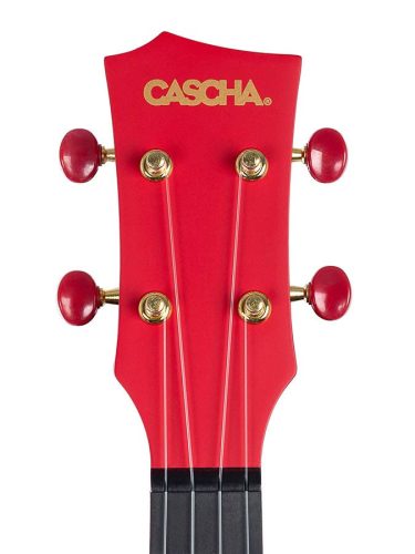HH 2280 Cascha  carbon fiber concert ukelele with softcase, strap and 3 picks, red