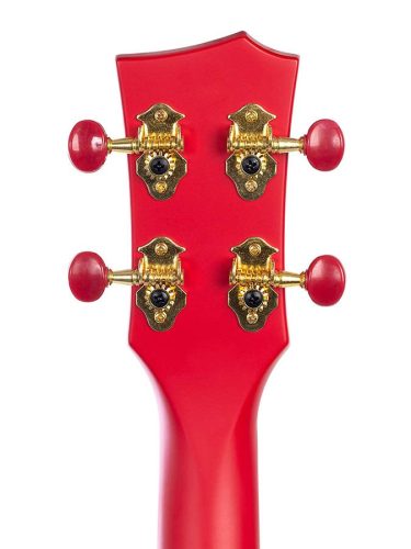HH 2280 Cascha  carbon fiber concert ukelele with softcase, strap and 3 picks, red