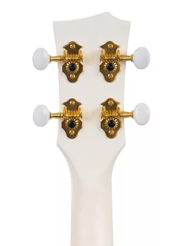 HH 2286 Cascha  carbon fiber concert ukelele with softcase, strap and 3 picks, white