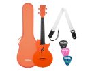 HH 2289 Cascha  carbon fiber concert ukelele with softcase, strap and 3 picks, orange