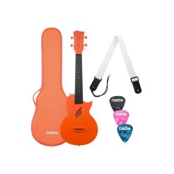   HH 2289 Cascha  carbon fiber concert ukelele with softcase, strap and 3 picks, orange