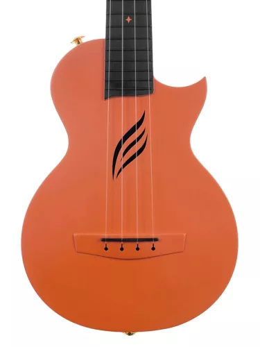 HH 2289 Cascha  carbon fiber concert ukelele with softcase, strap and 3 picks, orange