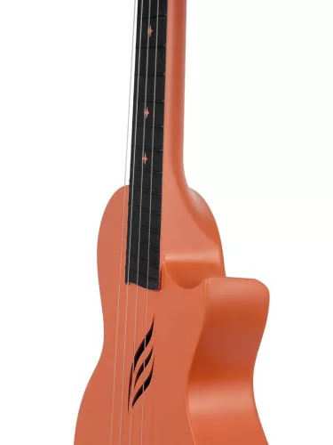 HH 2289 Cascha  carbon fiber concert ukelele with softcase, strap and 3 picks, orange