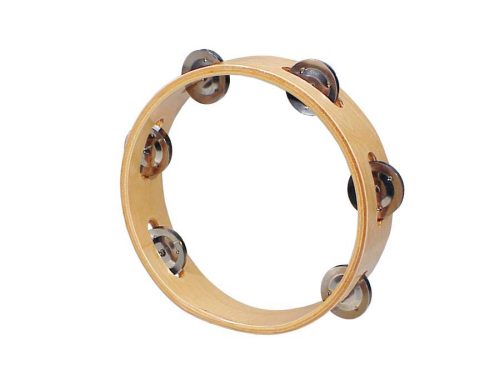 HLW-0806 Hayman  tambourine, no drum head, wood, 8", 6 zils