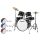 HM-100-BK Hayman Start Series 5-piece drum kit, black single braced stands, drum throne, cymbals & sticks, black