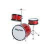 Hayman HM-30-MR Set de Tobe Mini Junior 3 Piese – Roșu Metalizat, 12" tobă mare, 8" tom, 8" tobă mică, cu cineal, pedale și bețe