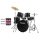 HM-350-BK Hayman Pro Series 5-piece fusion drum kit, double braced stands, drum throne and cymbals included, black