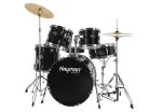 HM-350-BK Hayman Pro Series 5-piece fusion drum kit, double braced stands, drum throne and cymbals included, black