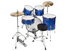 HM-400-BK Hayman Pro Series 5-piece drum kit, double braced stands, drum throne and cymbals included, black