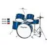 Hayman HM-50-MR Junior 5-részes Dobkészlet – metálpiros, 16" lábdob, 12" állótam, 10"/8" tamok, 10" pergő, cintányérokkal és dobülővel
