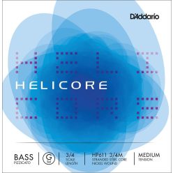   HP611-34M D'Addario Helicore Pizzicato double bass string G-1 3/4, medium, nickel