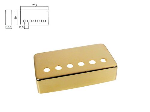 HPC-20-GGR Boston  pickup cover, humbucker, pitch=10,5mm, bridge position, metal gold