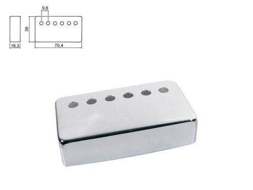 HPC-20-NIF Boston  pickup cover, humbucker, pitch= 9,8mm, neck position, metal nickel