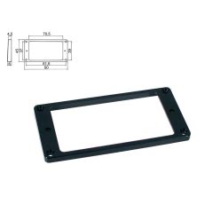   HPF-02-SBK Boston  pickup ring, humbucker, flat, black, plastic, height: 4,5- 6,0mm, low