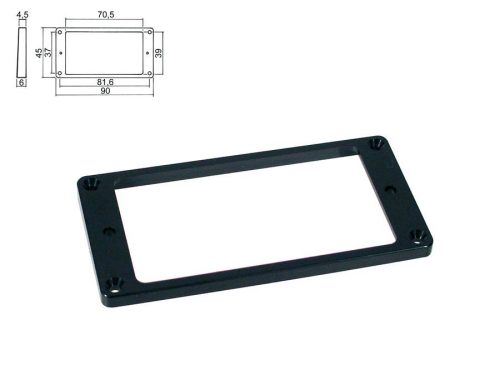 HPF-02-SBK Boston  pickup ring, humbucker, flat, black, plastic, height: 4,5- 6,0mm, low